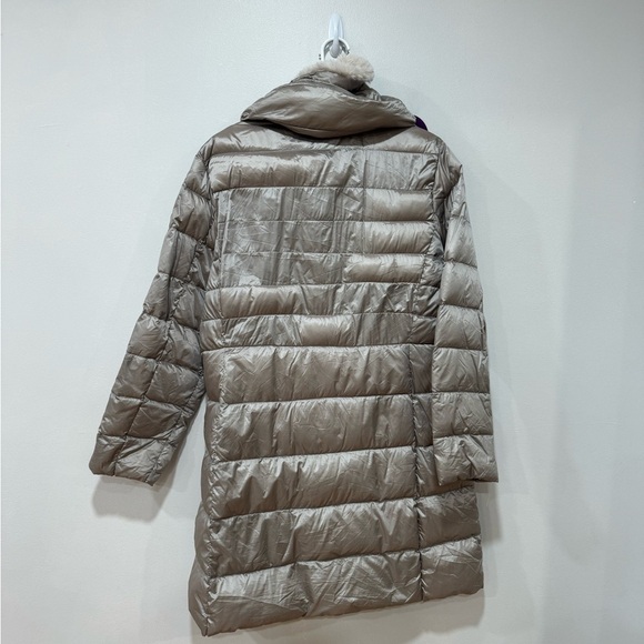 Michael kors champagne puffer jacket faux fur collar XL - Picture 4 of 11